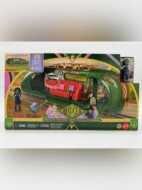 EUC Mattel Universal Pictures Wicked Emerald City Train Playset with Elphaba